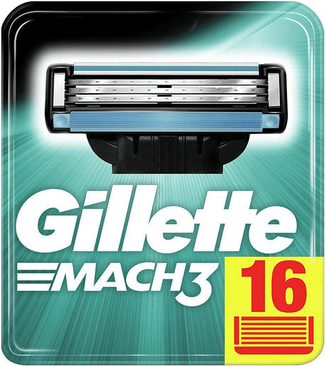 Gillette Mach3 Razor Blades - 16 Piece Bundle (2 Packs of 8)