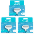 Gillette Venus Smooth Razor Blades - 12 Piece Bundle (3 Packs of 4)