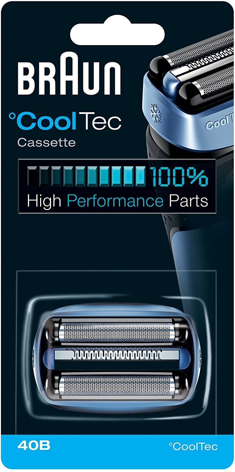 Braun CoolTec 40B Electric Shaver Head Replacement Cassette - Blue