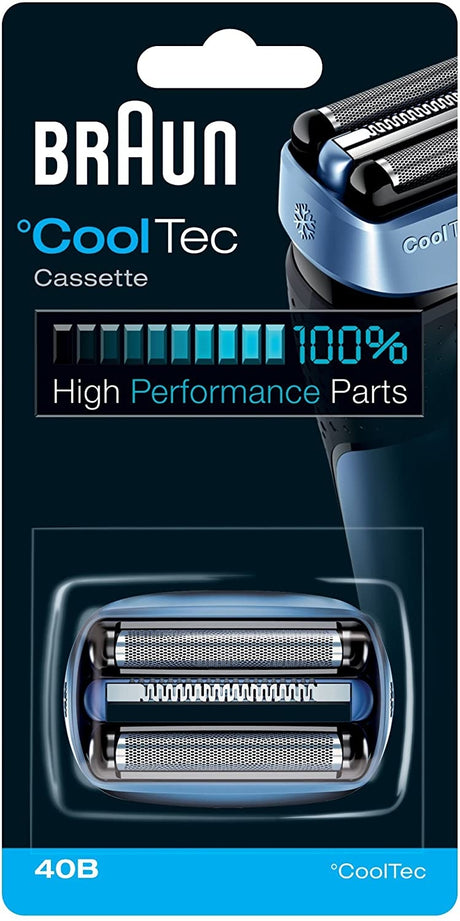 Braun CoolTec 40B Electric Shaver Head Replacement Cassette - Blue