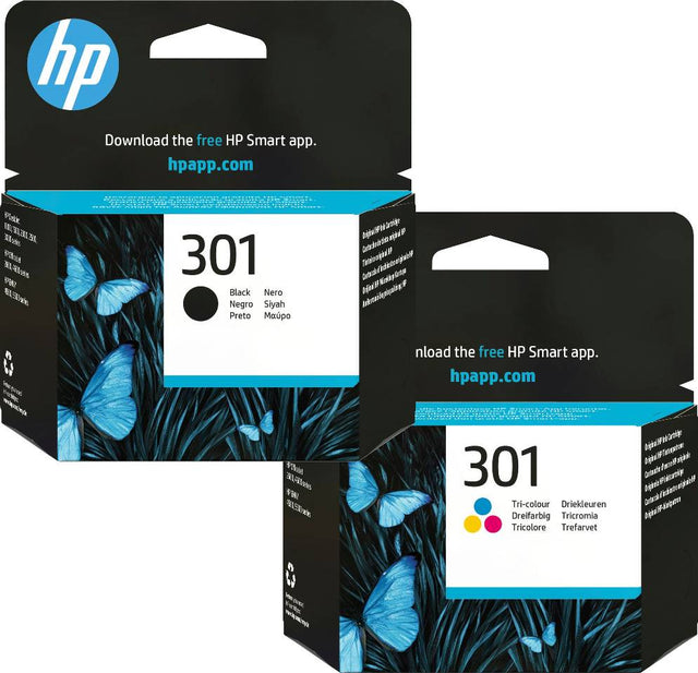 HP 301 Black and Colour Ink Cartridge Bundle Pack