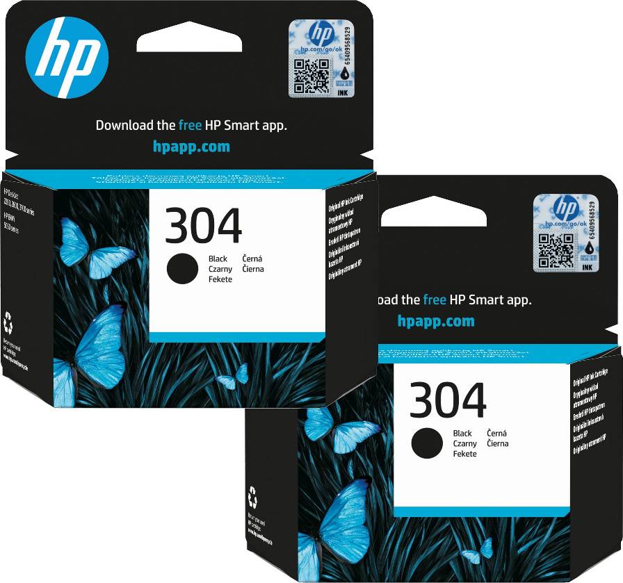 HP 304 Black Ink Cartridge Twin Pack