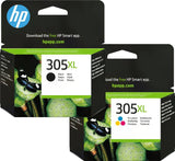 HP 305XL Black and Colour Ink Cartridge Bundle Pack