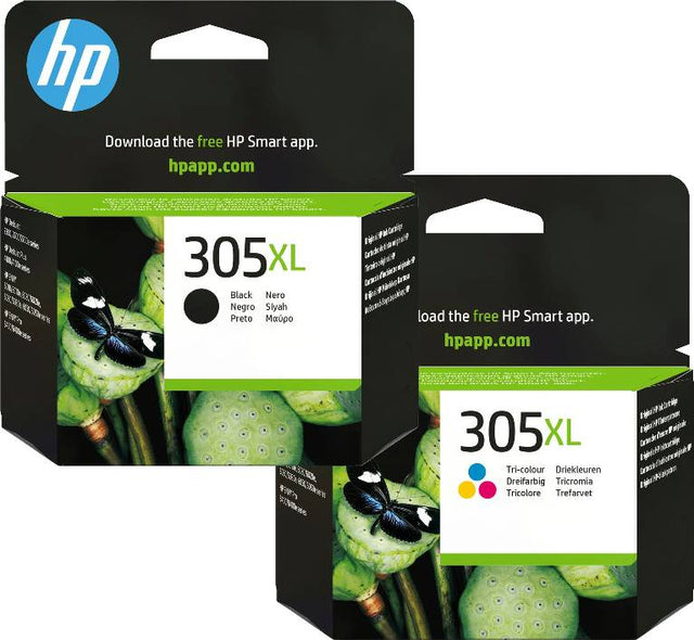 HP 305XL Black and Colour Ink Cartridge Bundle Pack