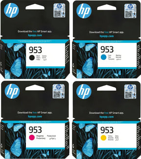 HP 953 Black Cyan Magenta Yellow Ink Cartridge Bundle Pack