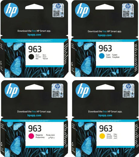 HP 963 Black Cyan Magenta Yellow Ink Cartridge Bundle Pack