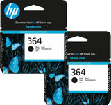 HP 364 Black Ink Cartridge Twin Pack