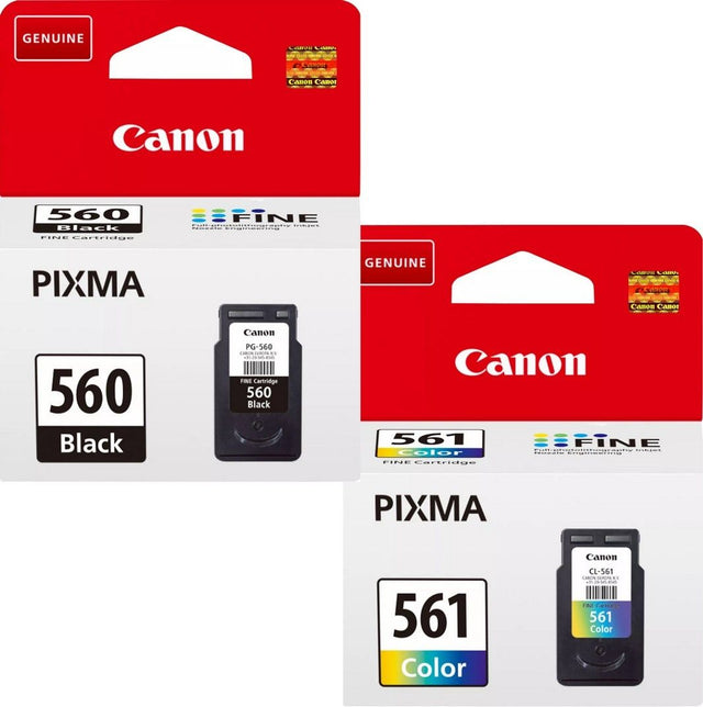 Canon PG-560 Black and CL-561 Colour Ink Cartridge Bundle Pack