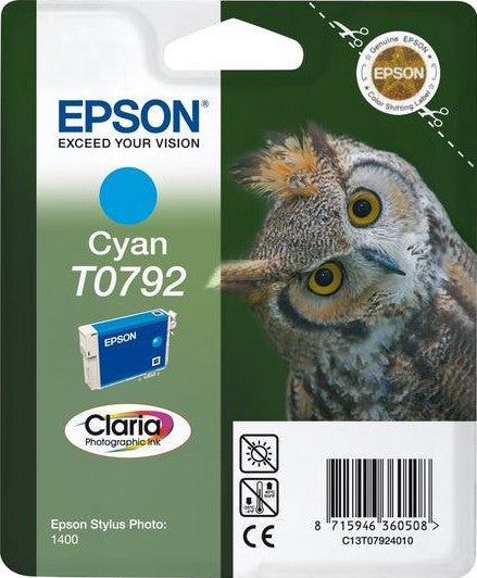 T0792 Owl Cyan Ink Cartridge