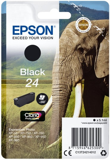 Epson 24 Elephant Black Ink Cartridge