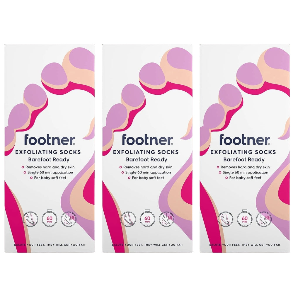 Footner Exfoliating Socks 1 pair (3 Pack)