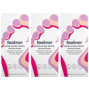 Footner Exfoliating Socks 1 pair (3 Pack)