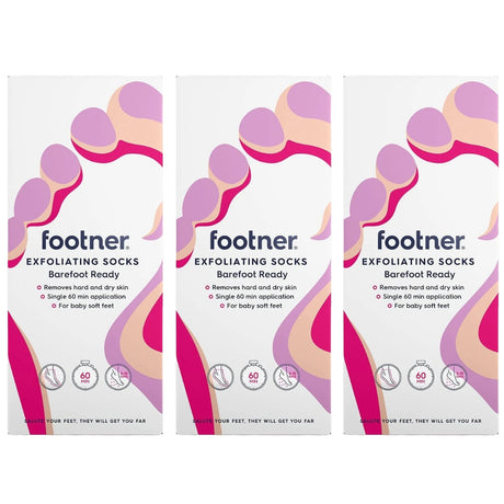 Footner Exfoliating Socks 1 pair (3 Pack)