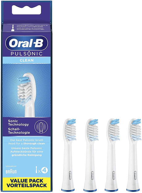 Oral-B Pulsonic Clean Electric Toothbrush Heads - 4 Pack