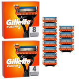 Gillette Fusion5 Razor Blades - 12 Piece Bundle (8 Pack + 4 Pack)