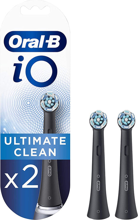 Oral-B iO Ultimate Clean Electric Toothbrush Heads Black - 2 Pack