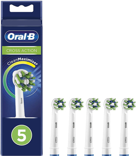 Oral-B CrossAction Electric Toothbrush Heads with CleanMaximiser - 5 Pack (EOL)