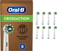 Oral-B CrossAction Electric Toothbrush Heads with CleanMaximiser - 8 Piece Bundle (2 Packs of 4)