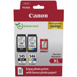 Canon PG-545XL Black and CL-546XL Colour Ink Cartridge Photo Paper Value Combo Pack - 8286B011