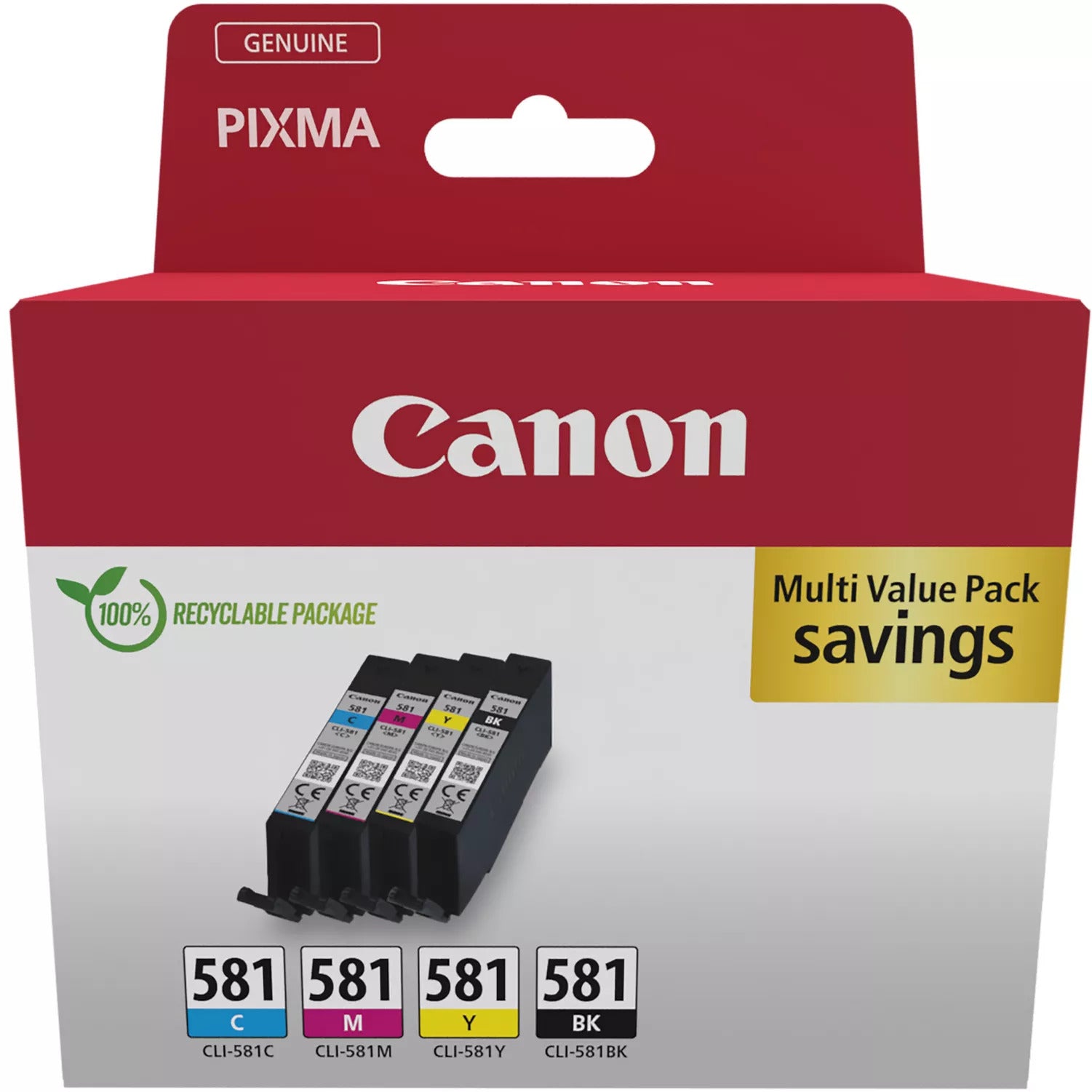CLI 581 Cyan Magenta Yellow Ink Cartridge Combo Pack 2103C007