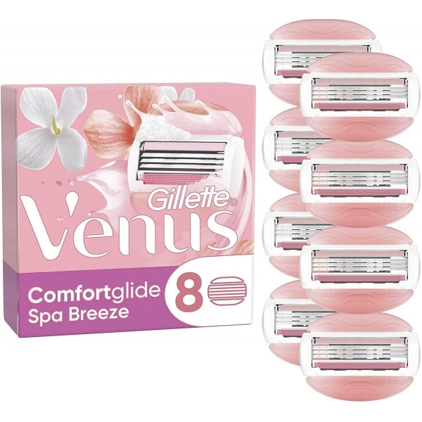 Gillette Venus ComfortGlide Spa Breeze Razor Blades - 8 Pack