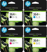 HP 364XL Black Cyan Magenta Yellow Ink Cartridge Bundle Pack