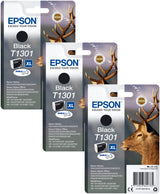 Epson T1301 Stag Black Ink Cartridge Triple Pack