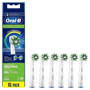 Oral-B CrossAction Electric Toothbrush Heads with CleanMaximiser - 6 Piece Bundle (2 Packs of 3)