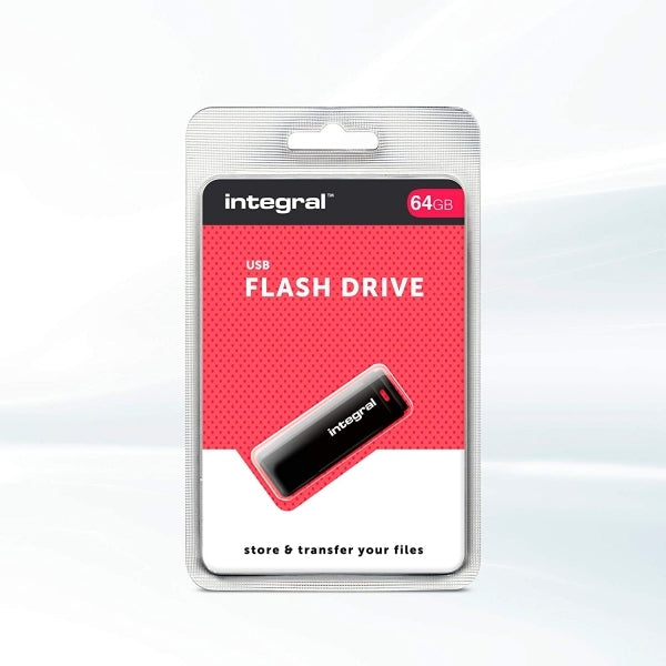 Integral INFD64GBBLK 64GB USB Memory 2.0 Flash Drive