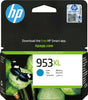 HP 953XL High Yield Cyan Ink Cartridge - F6U16AE