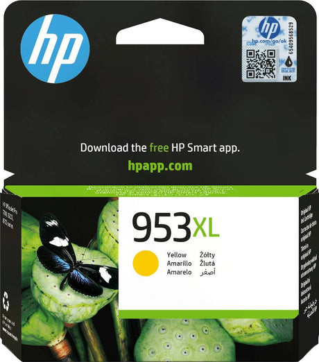 HP 953XL High Yield Yellow Ink Cartridge - F6U18AE