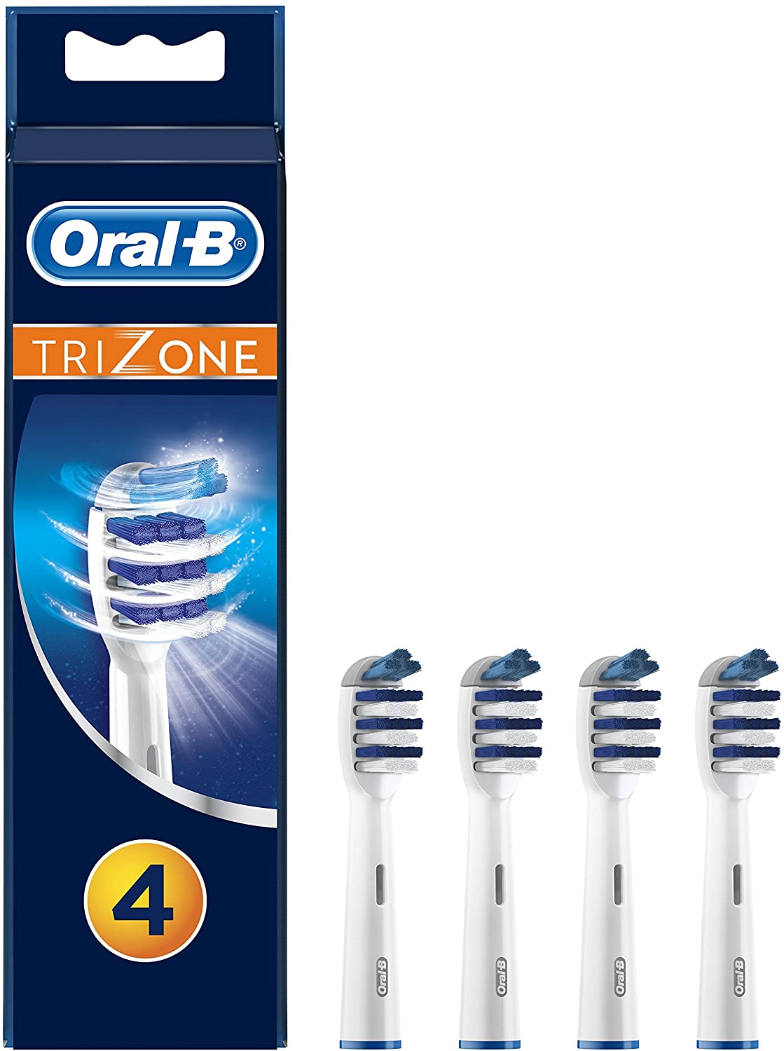 Oral-B TriZone Electric Toothbrush Heads - 4 Piece Bundle (2 Packs of 2)