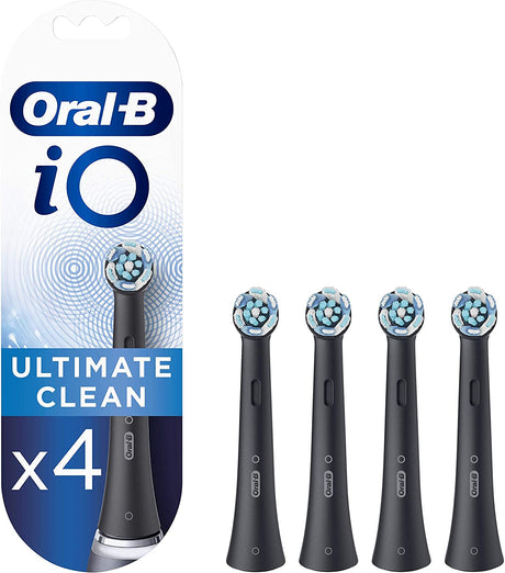 Oral-B iO Ultimate Clean Electric Toothbrush Heads Black - 4 Pack