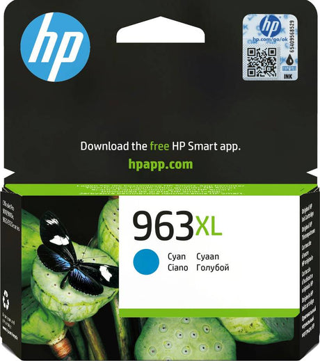 HP 963XL High Yield Cyan Ink Cartridge - 3JA27AE