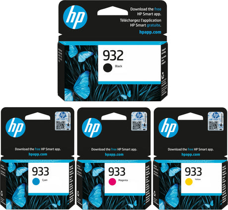 HP 932 Black and 933 Cyan Magenta Yellow Ink Cartridge Bundle Pack