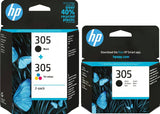 HP 305 Black and 305 Combo Ink Cartridge Bundle Pack