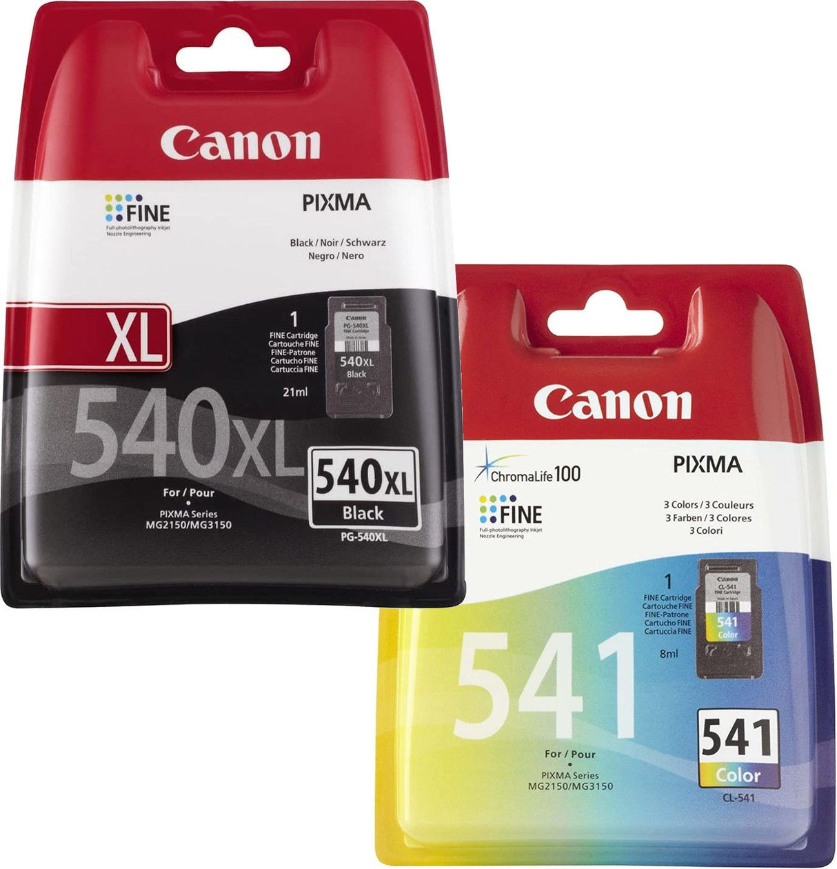 Canon PG-540XL Black and CL-541 Colour Ink Cartridge Bundle Pack