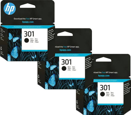 HP 301 Black Ink Cartridge Triple Pack