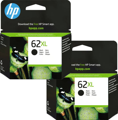 HP 62XL Black Ink Cartridge Twin Pack