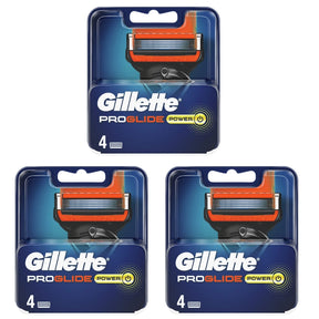 Gillette ProGlide Power Razor Blades - 12 Piece Bundle (3 Packs of 4)