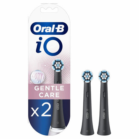 Oral-B iO Gentle Care Cleaning Electric Toothbrush Heads Black - 2 Pack