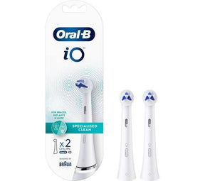 Oral-B iO Specialised Cleaning Electric Toothbrush Heads White - 2 Pack