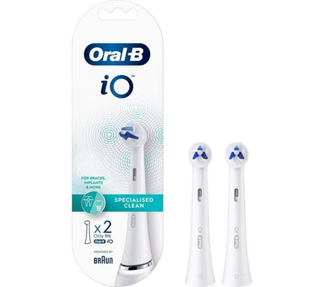 Oral-B iO Specialised Cleaning Electric Toothbrush Heads White - 2 Pack