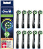 Oral-B CrossAction Black Electric Toothbrush Heads with CleanMaximiser - 10 Pack