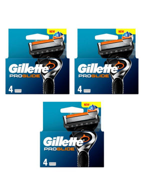 Gillette ProGlide Razor Blades - 12 Piece Bundle (3 Packs of 4)