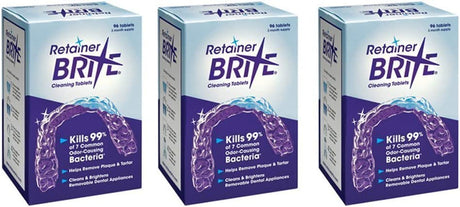 Retainer Brite Cleaning 96 Tablets - 3 Packs