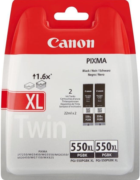 Canon PGI-550XL Black Ink Cartridge Twin Combo Pack - 6431B005