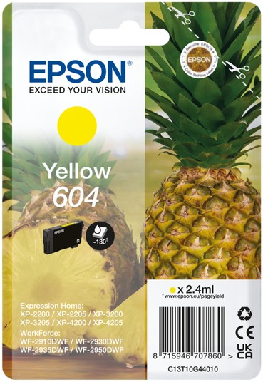 Epson 604 Pineapple Yellow Ink Cartridge