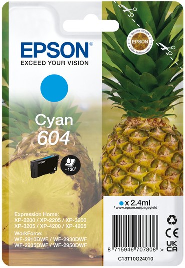 Epson 604 Pineapple Cyan Ink Cartridge