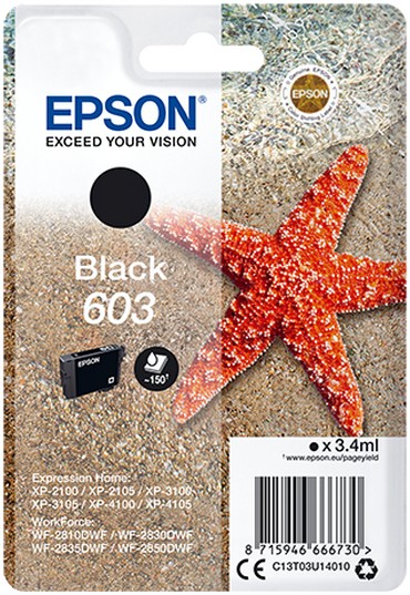 Epson 603 Starfish Black Ink Cartridge